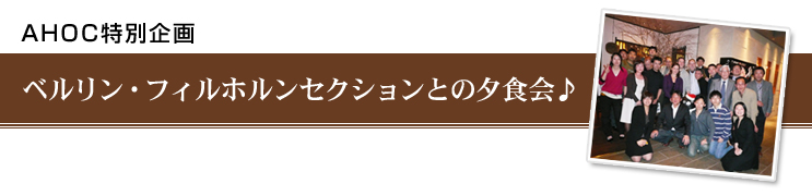 AHOC���ʊ���x�������E�t�B���z�����Z�N�V�����Ƃ̗[�H���